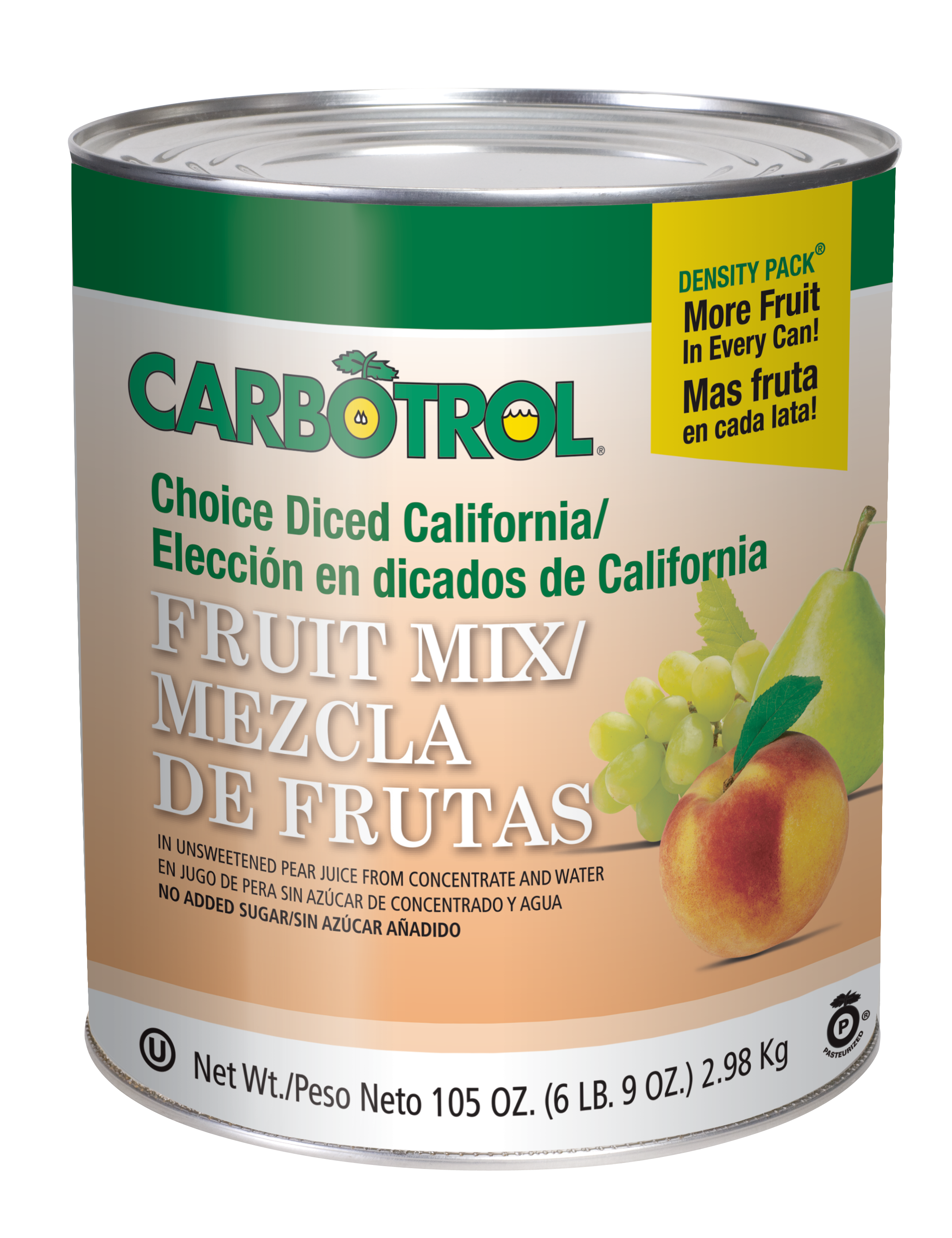Carbotrol #10 Juice Packed Canned Fruit, California Fruit Mix (1 - 105oz Can)